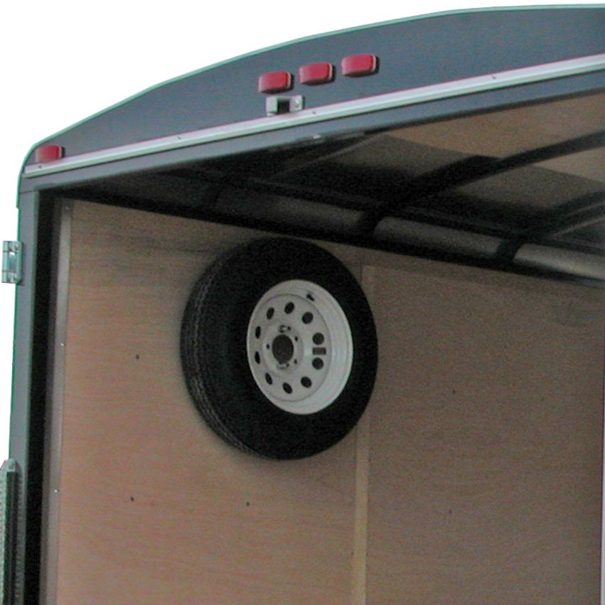 Spare Tire Mount, Enclosed Trailer Interior