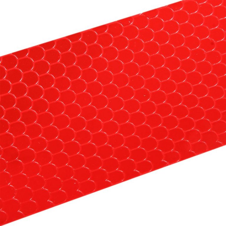 reflective decal, red