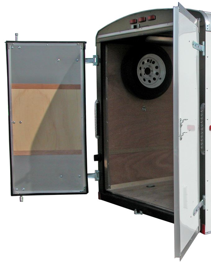 Cam Lock Rear Double Doors, 6 Wide Trailers